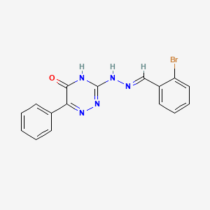 2-Bromobenzaldehyde (5-oxo-6-phenyl-4,5-dihydro-1,2,4-triazin-3-yl)hydrazone