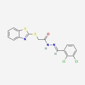 2-(1,3-benzothiazol-2-ylsulfanyl)-N'-[(E)-(2,3-dichlorophenyl)methylidene]acetohydrazide