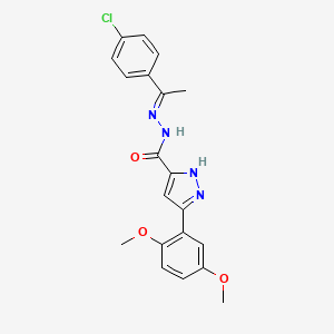 5(2,5-DI-Meo-PH)-2H-pyrazole-3-carboxylic acid (1-(4-CL-PH)-ethylidene)hydrazide