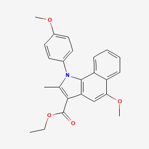 molecular formula C24H23NO4 B15041382 ethyl 5-methoxy-1-(4-methoxyphenyl)-2-methyl-1H-benzo[g]indole-3-carboxylate 