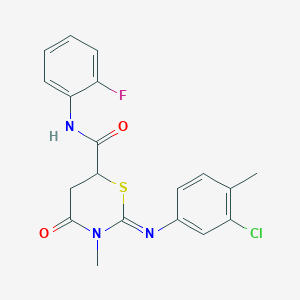 molecular formula C19H17ClFN3O2S B15041401 (2Z)-2-[(3-chloro-4-methylphenyl)imino]-N-(2-fluorophenyl)-3-methyl-4-oxo-1,3-thiazinane-6-carboxamide 