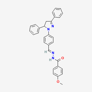 N'-{(E)-[4-(3,5-diphenyl-4,5-dihydro-1H-pyrazol-1-yl)phenyl]methylidene}-4-methoxybenzohydrazide