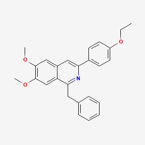 molecular formula C26H25NO3 B15041519 1-Benzyl-3-(4-ethoxyphenyl)-6,7-dimethoxyisoquinoline 