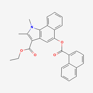 ethyl 1,2-dimethyl-5-[(naphthalen-1-ylcarbonyl)oxy]-1H-benzo[g]indole-3-carboxylate