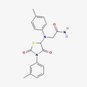 2-[(2,4-Dioxo-3-m-tolyl-thiazolidin-5-yl)-p-tolyl-amino]-acetamide