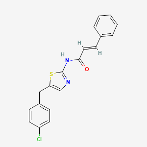 (2E)-N-[5-(4-chlorobenzyl)-1,3-thiazol-2-yl]-3-phenylprop-2-enamide