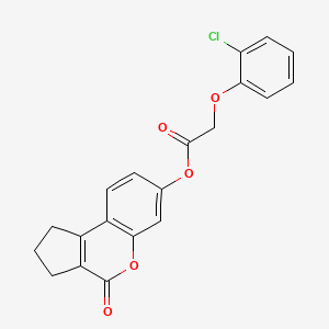 molecular formula C20H15ClO5 B15041617 4-Oxo-1,2,3,4-tetrahydrocyclopenta[c]chromen-7-yl (2-chlorophenoxy)acetate 