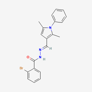 molecular formula C20H18BrN3O B15041621 2-bromo-N'-[(E)-(2,5-dimethyl-1-phenyl-1H-pyrrol-3-yl)methylidene]benzohydrazide 