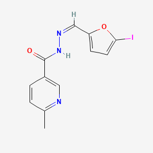 molecular formula C12H10IN3O2 B15041645 N'-[(Z)-(5-iodofuran-2-yl)methylidene]-6-methylpyridine-3-carbohydrazide 