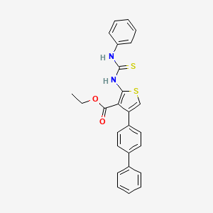 Ethyl 4-(biphenyl-4-yl)-2-[(phenylcarbamothioyl)amino]thiophene-3-carboxylate