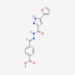 4-((5-Furan-2-YL-2H-pyrazole-3-carbonyl)-hydrazonomethyl)-benzoic acid ME ester