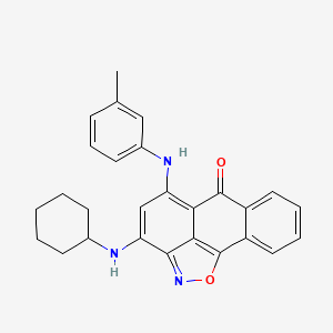 3-(Cyclohexylamino)-5-(3-toluidino)-6H-anthra[1,9-CD]isoxazol-6-one