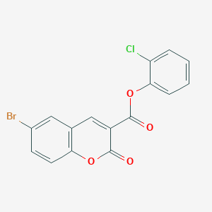 molecular formula C16H8BrClO4 B15041714 2-chlorophenyl 6-bromo-2-oxo-2H-chromene-3-carboxylate 