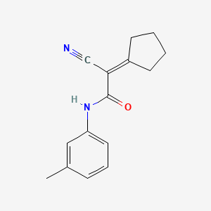 molecular formula C15H16N2O B15041719 2-cyano-2-cyclopentylidene-N-(3-methylphenyl)acetamide 