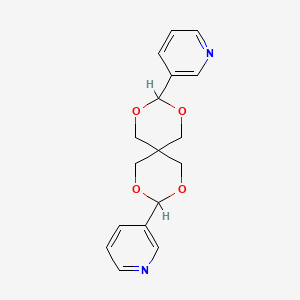 molecular formula C17H18N2O4 B15041727 3-[9-(Pyridin-3-yl)-2,4,8,10-tetraoxaspiro[5.5]undecan-3-yl]pyridine CAS No. 59426-31-2