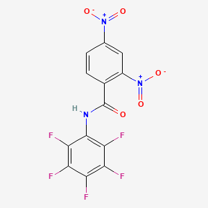 molecular formula C13H4F5N3O5 B15041738 2,4-dinitro-N-(2,3,4,5,6-pentafluorophenyl)benzamide 