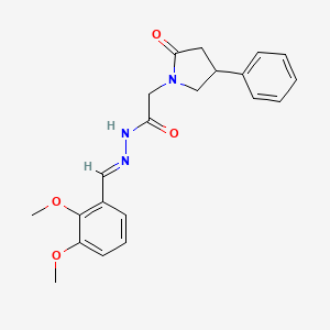 N'-[(E)-(2,3-dimethoxyphenyl)methylidene]-2-(2-oxo-4-phenylpyrrolidin-1-yl)acetohydrazide