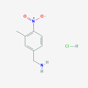 molecular formula C8H11ClN2O2 B1504177 (3-Methyl-4-nitrophenyl)methanamine hydrochloride CAS No. 1037397-91-3