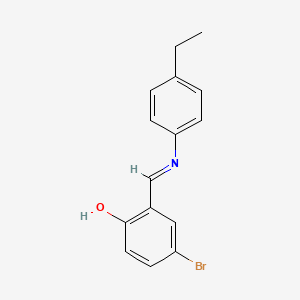 4-Bromo-2-[(E)-[(4-ethylphenyl)imino]methyl]phenol