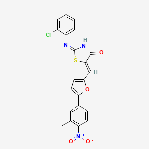 (5Z)-2-[(2-chlorophenyl)amino]-5-{[5-(3-methyl-4-nitrophenyl)furan-2-yl]methylidene}-1,3-thiazol-4(5H)-one