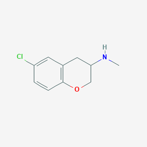 molecular formula C10H12ClNO B1504180 6-Chloro-N-methyl-3,4-dihydro-2H-1-benzopyran-3-amine CAS No. 885271-38-5