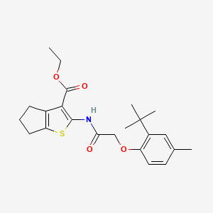 ethyl 2-{[(2-tert-butyl-4-methylphenoxy)acetyl]amino}-5,6-dihydro-4H-cyclopenta[b]thiophene-3-carboxylate