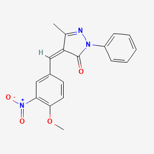 (4Z)-4-(4-methoxy-3-nitrobenzylidene)-5-methyl-2-phenyl-2,4-dihydro-3H-pyrazol-3-one