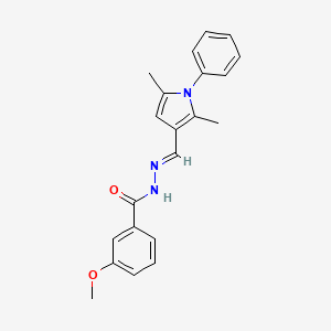 N'-[(E)-(2,5-dimethyl-1-phenyl-1H-pyrrol-3-yl)methylidene]-3-methoxybenzohydrazide