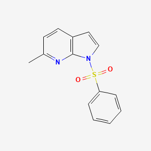 molecular formula C14H12N2O2S B1504187 6-Methyl-1-(phenylsulfonyl)-1H-pyrrolo[2,3-b]pyridine CAS No. 896722-51-3