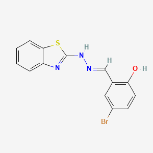 2-{(E)-[2-(1,3-benzothiazol-2-yl)hydrazinylidene]methyl}-4-bromophenol