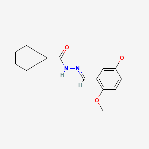 molecular formula C18H24N2O3 B15041874 N'-[(E)-(2,5-dimethoxyphenyl)methylidene]-1-methylbicyclo[4.1.0]heptane-7-carbohydrazide 