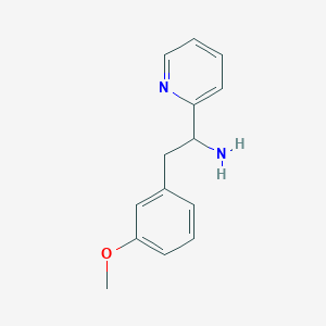 molecular formula C14H16N2O B1504189 2-(3-Methoxyphenyl)-1-(pyridin-2-yl)ethanamine 
