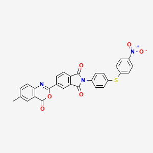 molecular formula C29H17N3O6S B15041891 5-(6-methyl-4-oxo-4H-3,1-benzoxazin-2-yl)-2-{4-[(4-nitrophenyl)sulfanyl]phenyl}-1H-isoindole-1,3(2H)-dione 