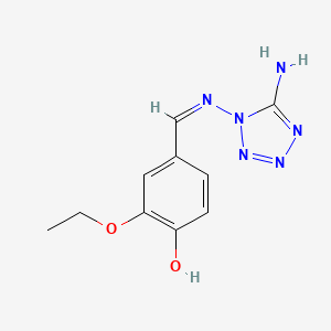 molecular formula C10H12N6O2 B15041895 4-{(Z)-[(5-amino-1H-tetrazol-1-yl)imino]methyl}-2-ethoxyphenol 