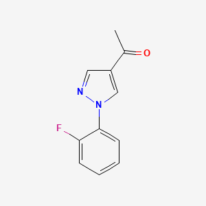 molecular formula C11H9FN2O B1504191 1-[1-(2-Fluorophenyl)-1h-pyrazol-4-yl]ethanone CAS No. 1177325-28-8
