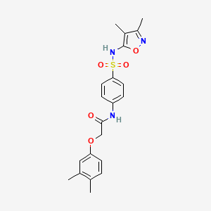 molecular formula C21H23N3O5S B15041940 N-{4-[(3,4-dimethyl-1,2-oxazol-5-yl)sulfamoyl]phenyl}-2-(3,4-dimethylphenoxy)acetamide 