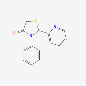 3-Phenyl-2-pyridin-2-yl-1,3-thiazolidin-4-one