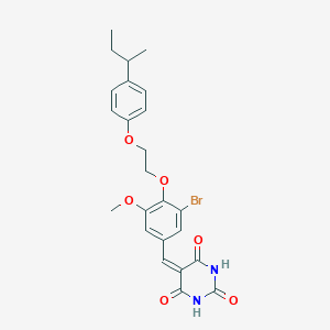 5-(3-bromo-4-{2-[4-(butan-2-yl)phenoxy]ethoxy}-5-methoxybenzylidene)pyrimidine-2,4,6(1H,3H,5H)-trione