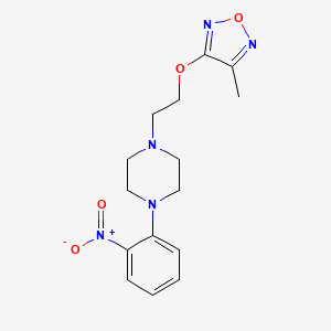 molecular formula C15H19N5O4 B15041977 1-{2-[(4-Methyl-1,2,5-oxadiazol-3-yl)oxy]ethyl}-4-(2-nitrophenyl)piperazine 