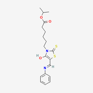 propan-2-yl 6-{(5Z)-4-oxo-5-[(phenylamino)methylidene]-2-thioxo-1,3-thiazolidin-3-yl}hexanoate