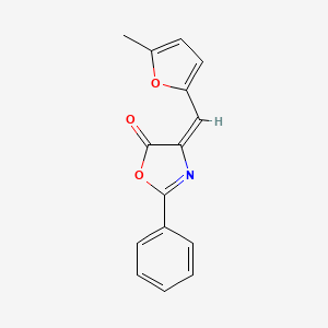 molecular formula C15H11NO3 B15042024 4-(5-Methyl-furan-2-ylmethylene)-2-phenyl-4H-oxazol-5-one 