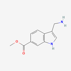 molecular formula C11H12N2O2 B1504203 Methyl 3-(aminomethyl)-1H-indole-6-carboxylate CAS No. 887582-81-2