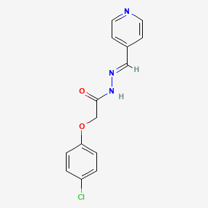 2-(4-chlorophenoxy)-N'-[(E)-pyridin-4-ylmethylidene]acetohydrazide