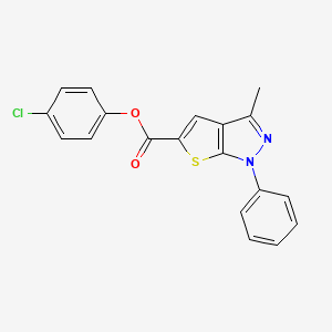 4-chlorophenyl 3-methyl-1-phenyl-1H-thieno[2,3-c]pyrazole-5-carboxylate