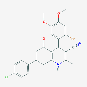 4-(2-Bromo-4,5-dimethoxyphenyl)-7-(4-chlorophenyl)-2-methyl-5-oxo-1,4,5,6,7,8-hexahydroquinoline-3-carbonitrile