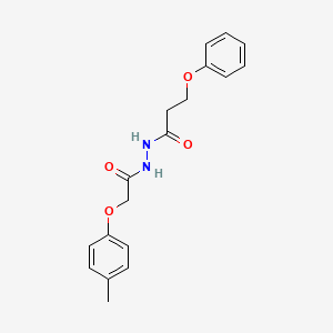 molecular formula C18H20N2O4 B15042053 N'-[2-(4-methylphenoxy)acetyl]-3-phenoxypropanehydrazide 