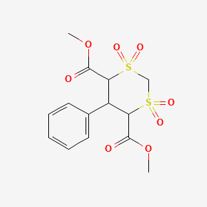 Dimethyl 5-phenyl-1,3-dithiane-4,6-dicarboxylate 1,1,3,3-tetraoxide