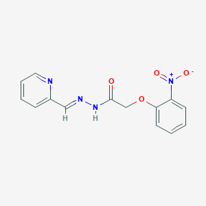 2-(2-nitrophenoxy)-N'-[(E)-pyridin-2-ylmethylidene]acetohydrazide