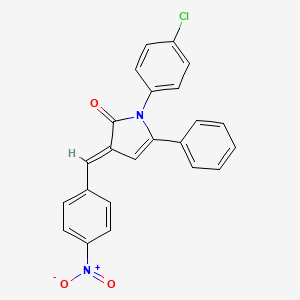 (3E)-1-(4-chlorophenyl)-3-(4-nitrobenzylidene)-5-phenyl-1,3-dihydro-2H-pyrrol-2-one