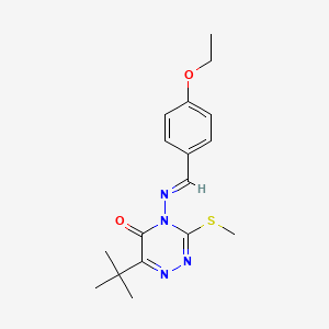 6-tert-butyl-4-{[(E)-(4-ethoxyphenyl)methylidene]amino}-3-(methylsulfanyl)-1,2,4-triazin-5(4H)-one